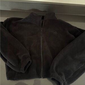 Alphalete black zip-up fleece jacket